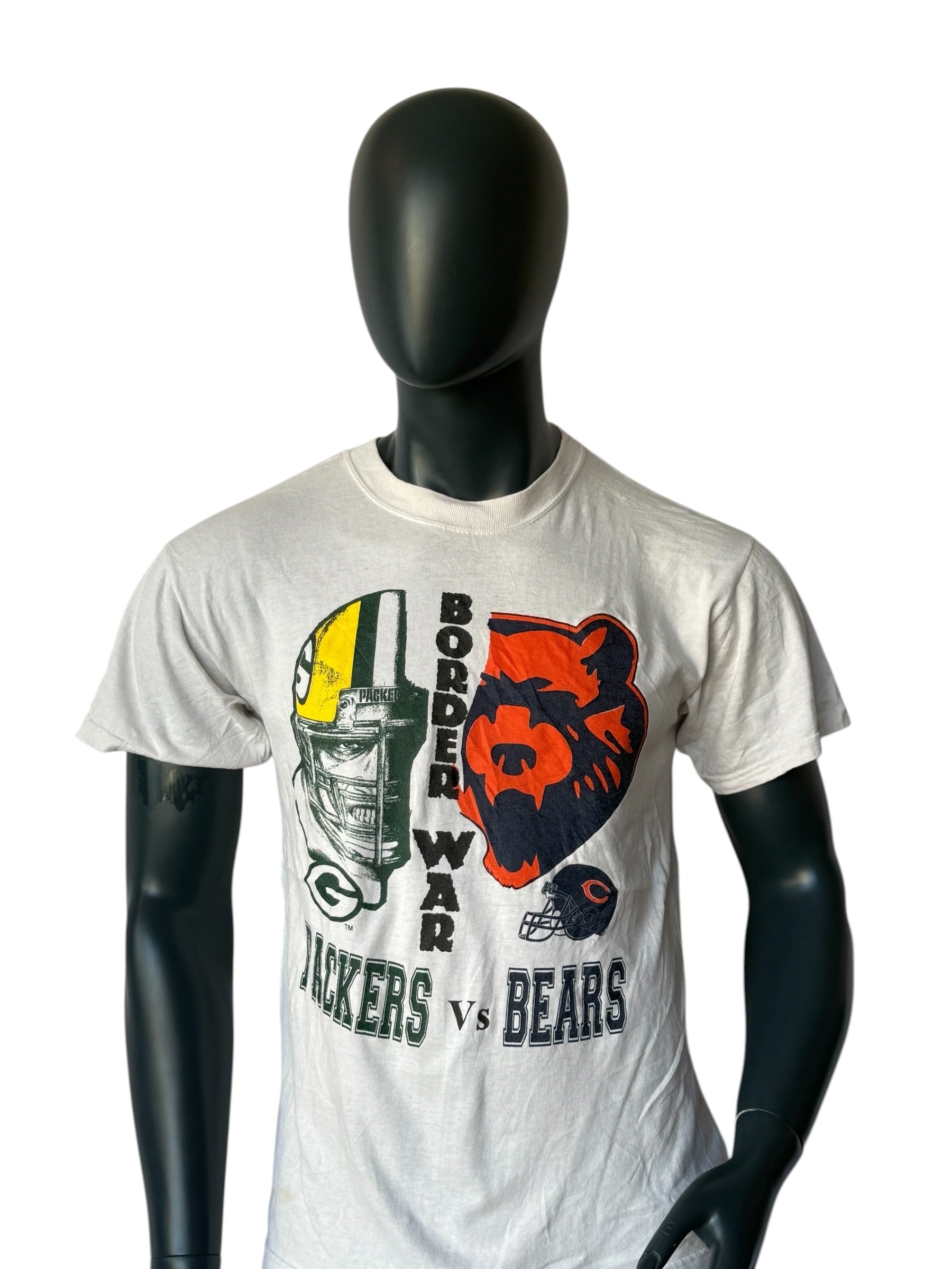Vintage NFL Border War Packers vs Bears T Shirt